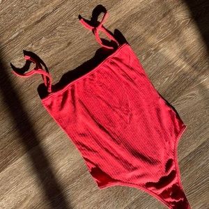 Red bodysuit